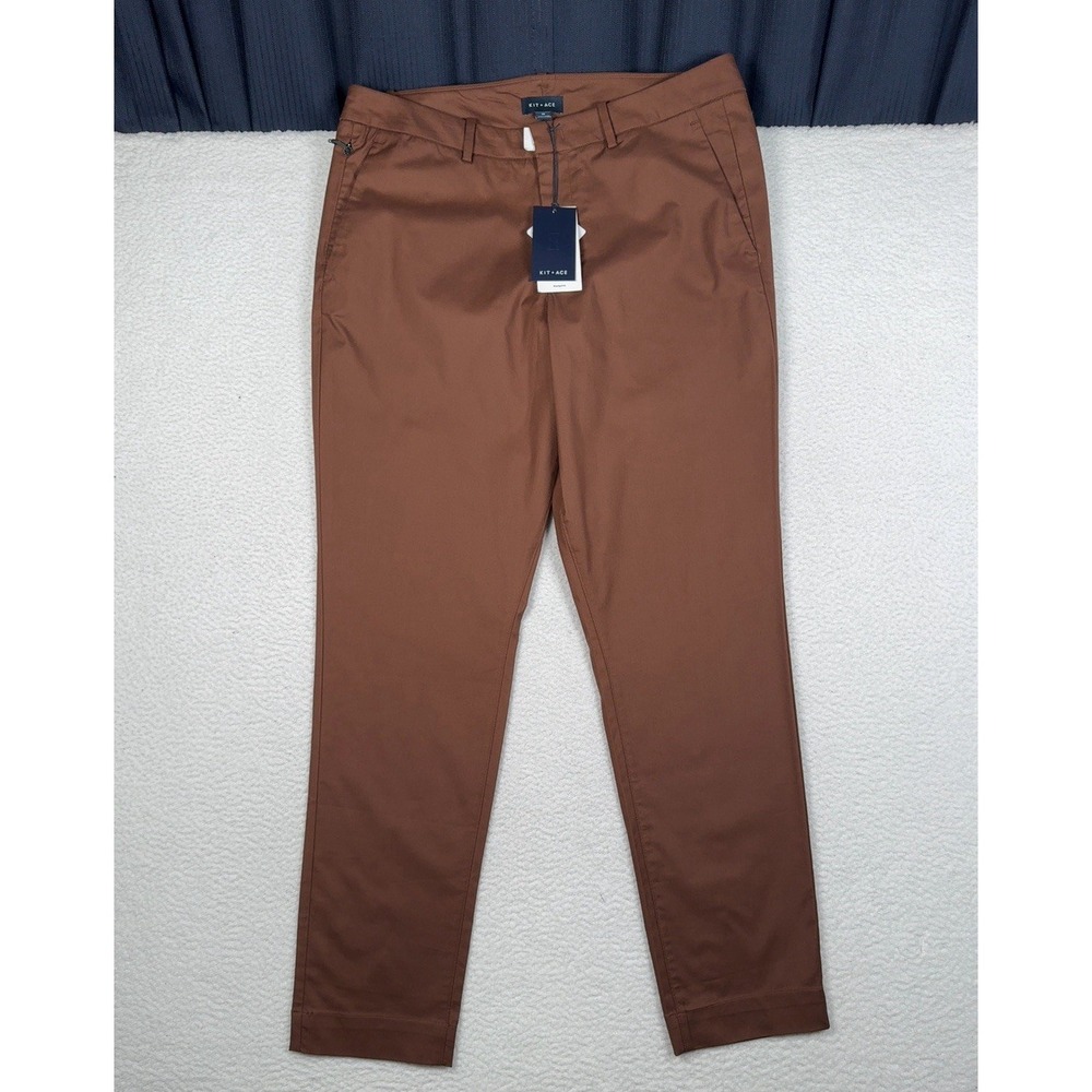 NEW $220   KIT + ACE Navigator Commute Pants Slim Fit - Umber Brown Men's 38x32